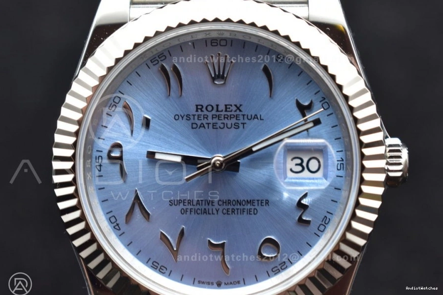 Edition Blue Marker Bracelet Dial 126334 Arabic Best 904L 41 Jubilee SA Classic 1:1 Steel DIWF on 640 Ice DateJust 0401